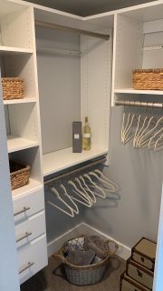 Walk in Closet with built in drawers